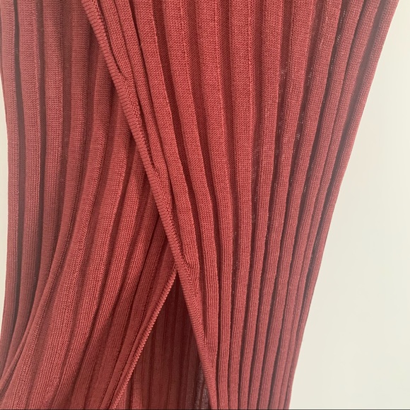 New Ronny Kobo Arroni Knit Ribbed Skirt. Slit Midi Sz Small - Picture 7 of 8